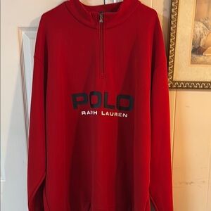 Polo by Ralph Lauren Red Zip Up Sweater